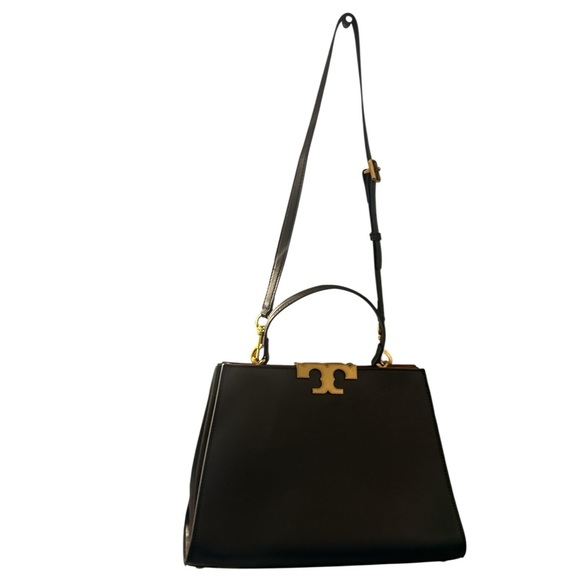 Tory Burch Eleanor Large Leather Top Handle Satchel T Logo - Picture 6 of 15